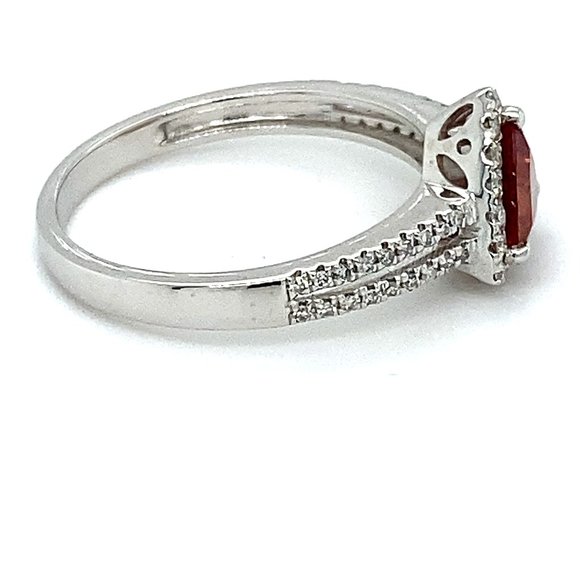 Certified Padparadscha Sapphire 1.00ct Ring - Picture 3 of 9